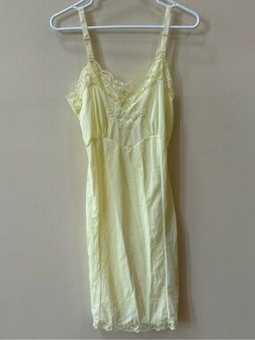 Vintage Loomcraft Yellow Embroidered Slip Dress